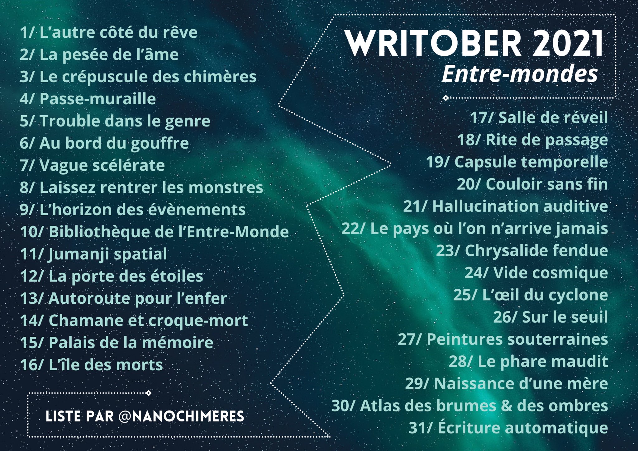 La liste officielle par @Nanochimères
